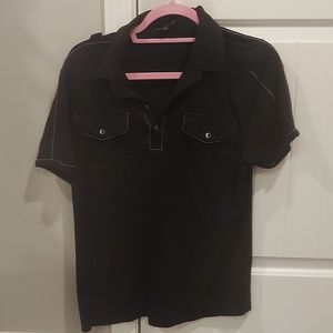 Express Black Polo Shirt. Medium